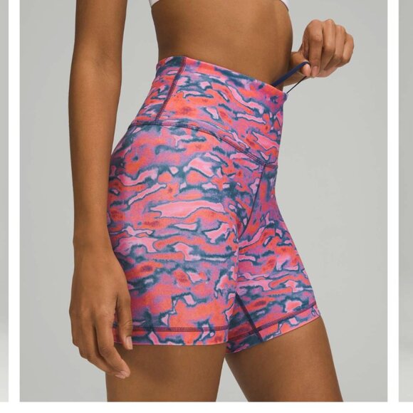 Lululemon‎ Wunder Train High-Rise Short Chroma Clash Multi Size 10 - Picture 2 of 7